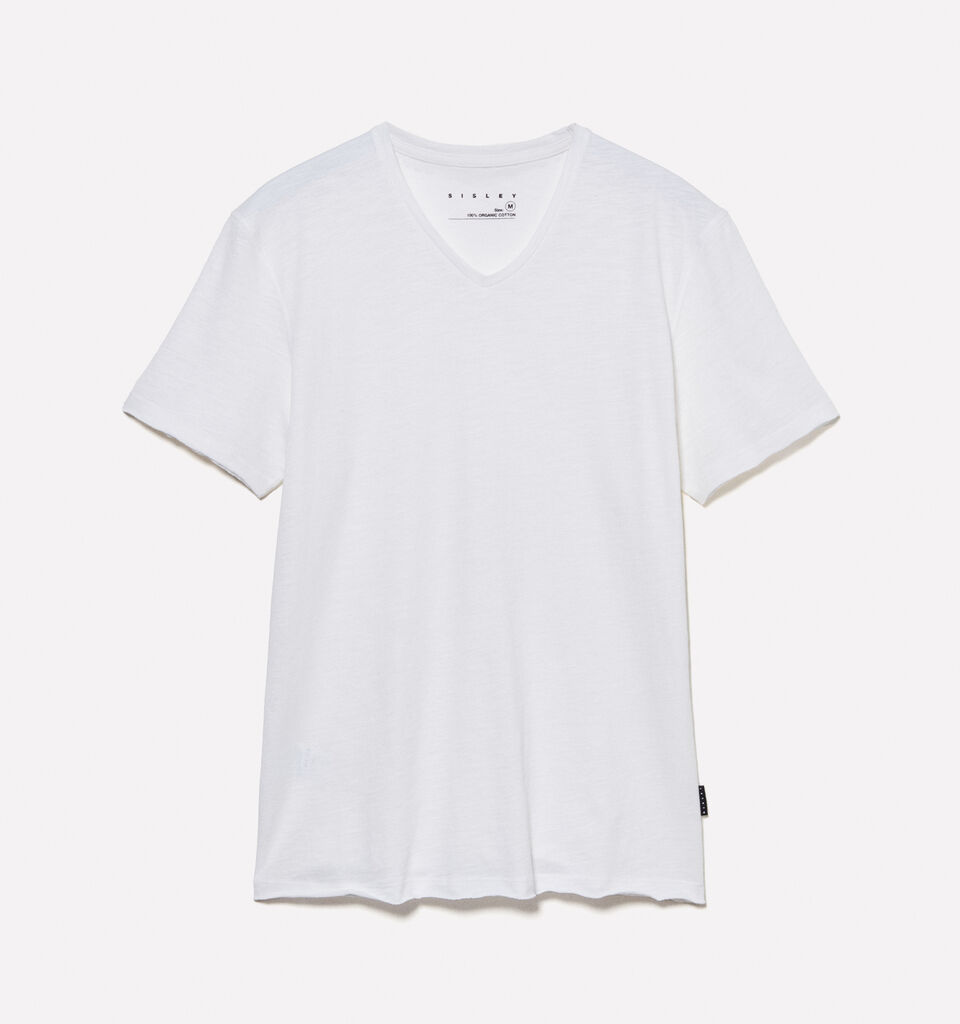T-shirt blanc coupe slim - t-shirts à manches courtes pour homme - Blanc | Sisley image number 6